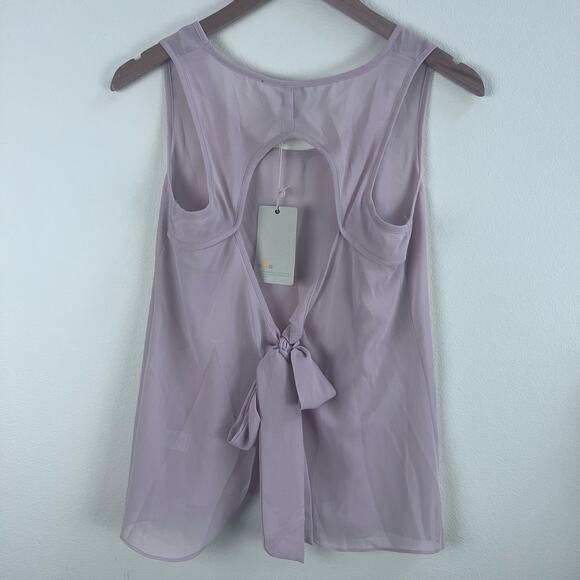 Sis Sis Tops - SIS SIS Blush Pink Sleeveless Tank Top Open‎ Back Shirt Women's Size M NWT